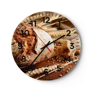 Wandklok - Klok - Smakelijk, geurig, knapperig - 40x40 cm