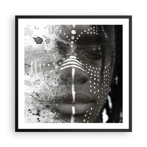 Poster in een zwarte lijst - Ontdek de oergeest - 60x60 cm