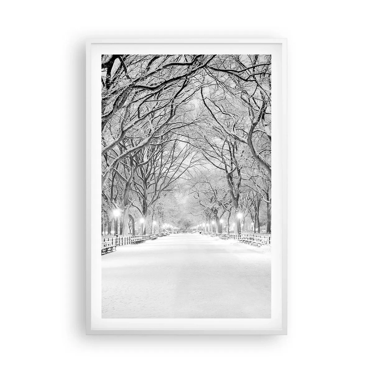 Poster in een witte lijst - Vier seizoenen - winter - 61x91 cm