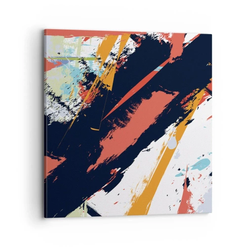 Schilderen op canvas - Dynamische compositie - 70x70 cm
