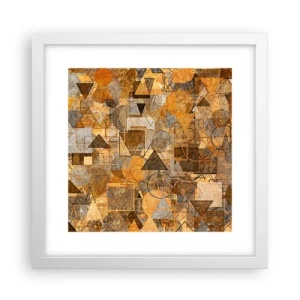 Poster in een witte lijst - De wereld in vorm - 30x30 cm