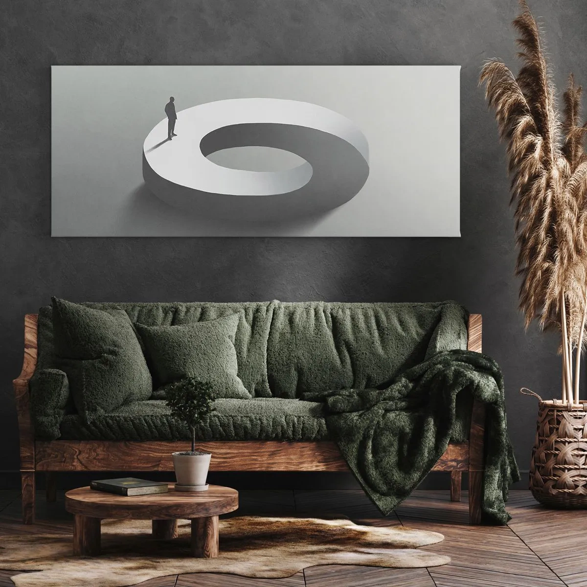 Schilderen op canvas - En wees hier slim - 100x40 cm