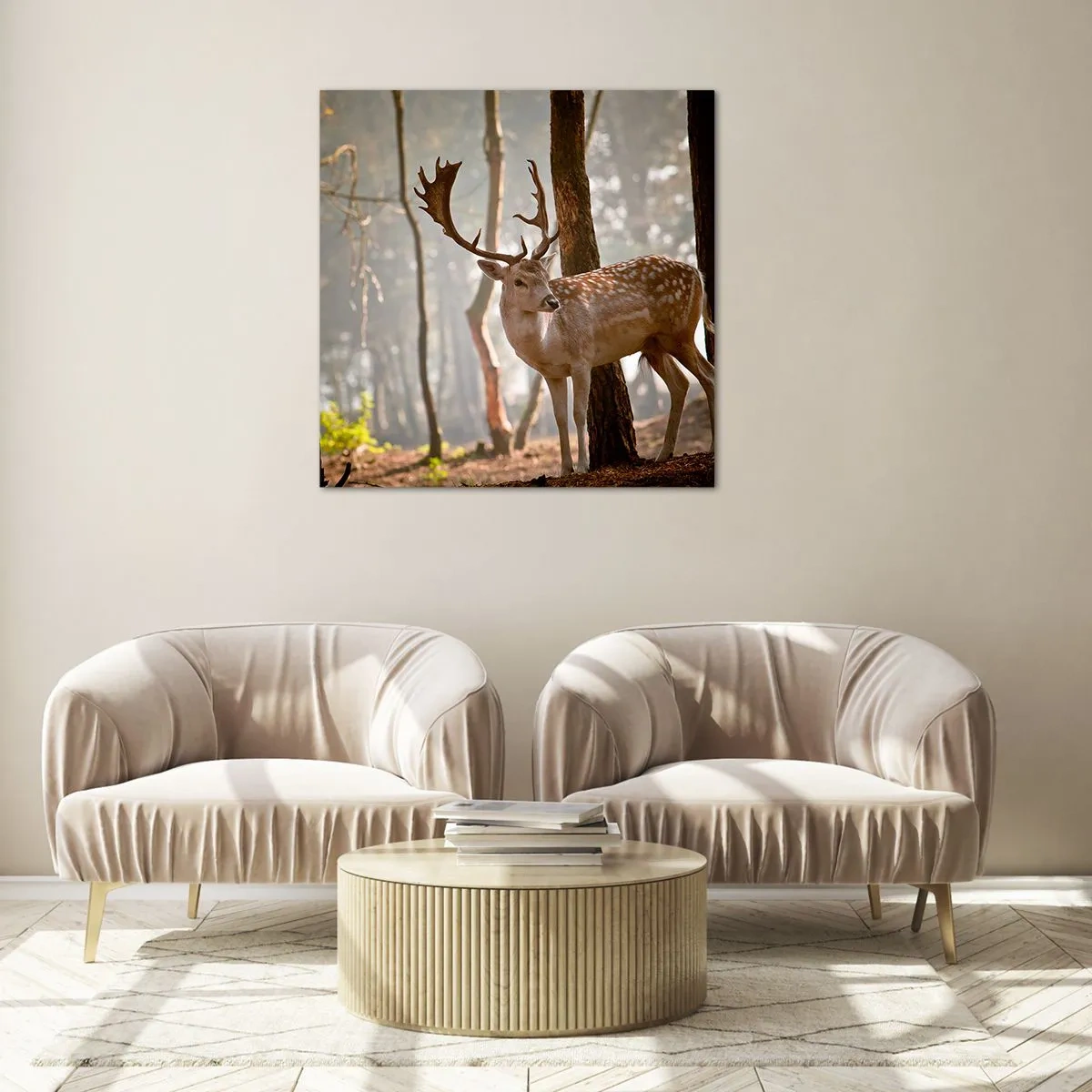Schilderen op glas - Het licht van de jeugd - 60x60 cm