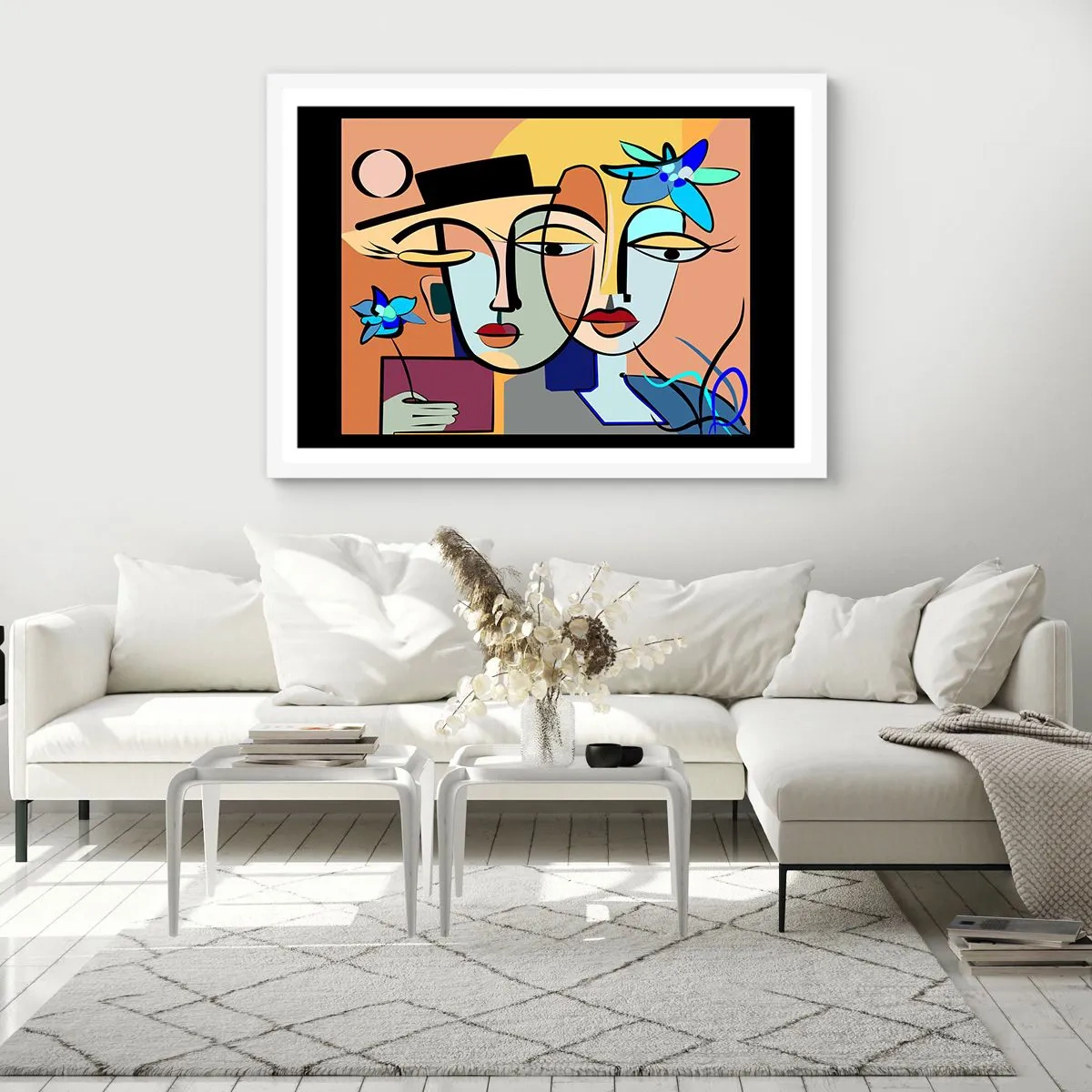 Poster in een witte lijst - Picasso's randez-vous - 70x50 cm