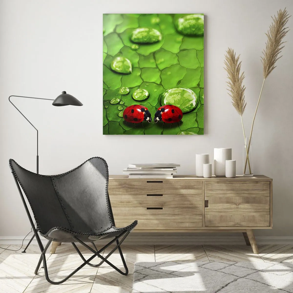Schilderen op glas - Ontmoeting in het groen - 50x70 cm