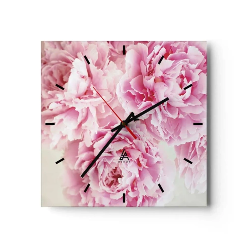Wandklok - Klok - In roze glamour - 30x30 cm