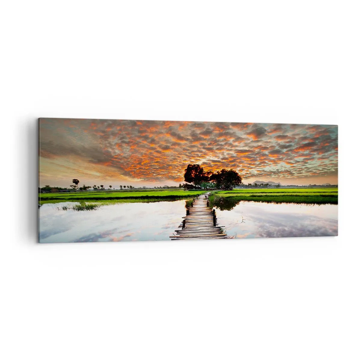 Schilderen op canvas - Strek je armen - ademen - 140x50 cm