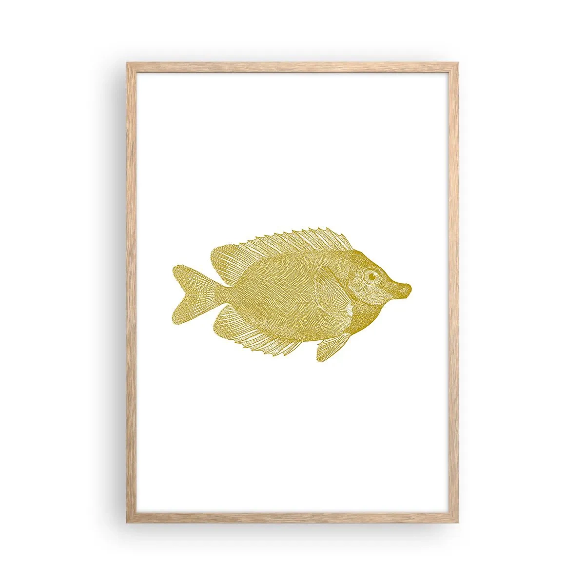 Een poster in een licht eiken lijst - Vis en dat is het - 50x70 cm