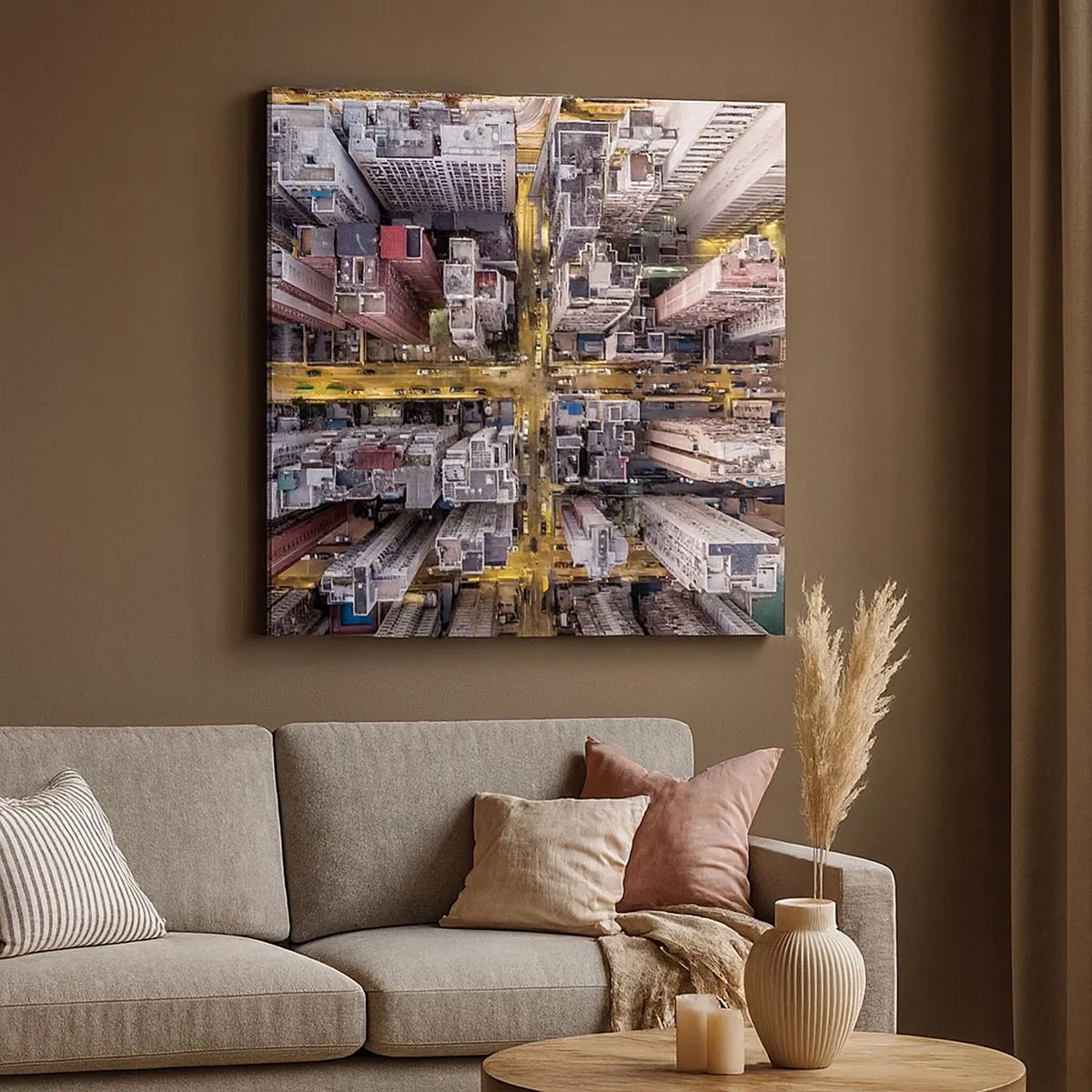 Schilderen op canvas - Groeten uit Hong Kong - 30x30 cm