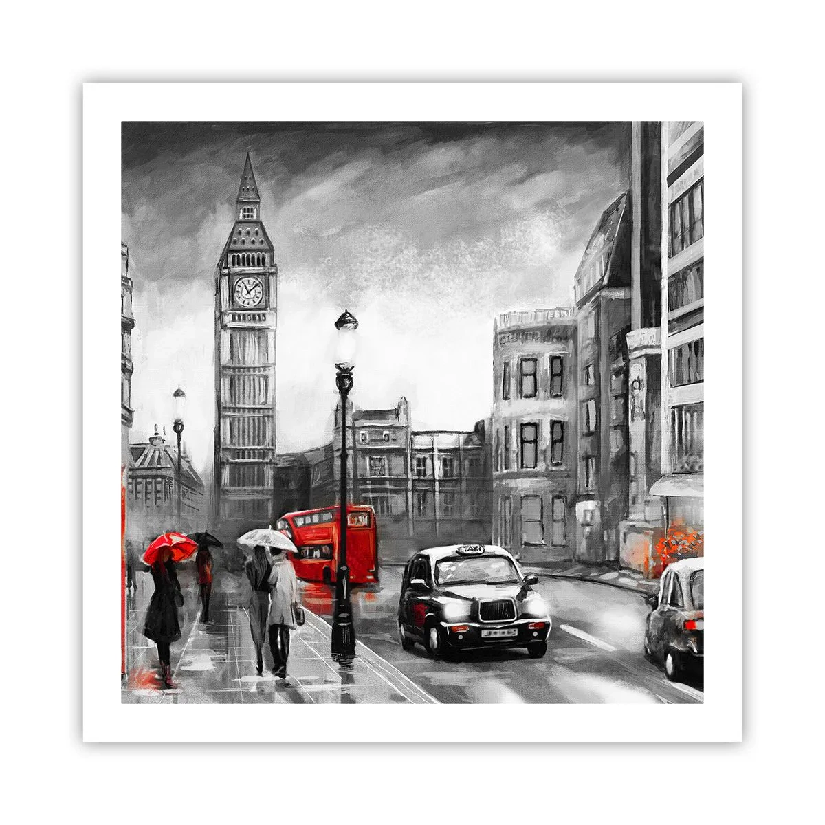 Poster - Helemaal geen grijze stad - 60x60 cm