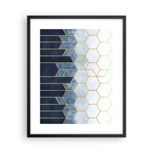 Poster in een zwarte lijst - Compositie in een gesyncopeerd ritme - 40x50 cm