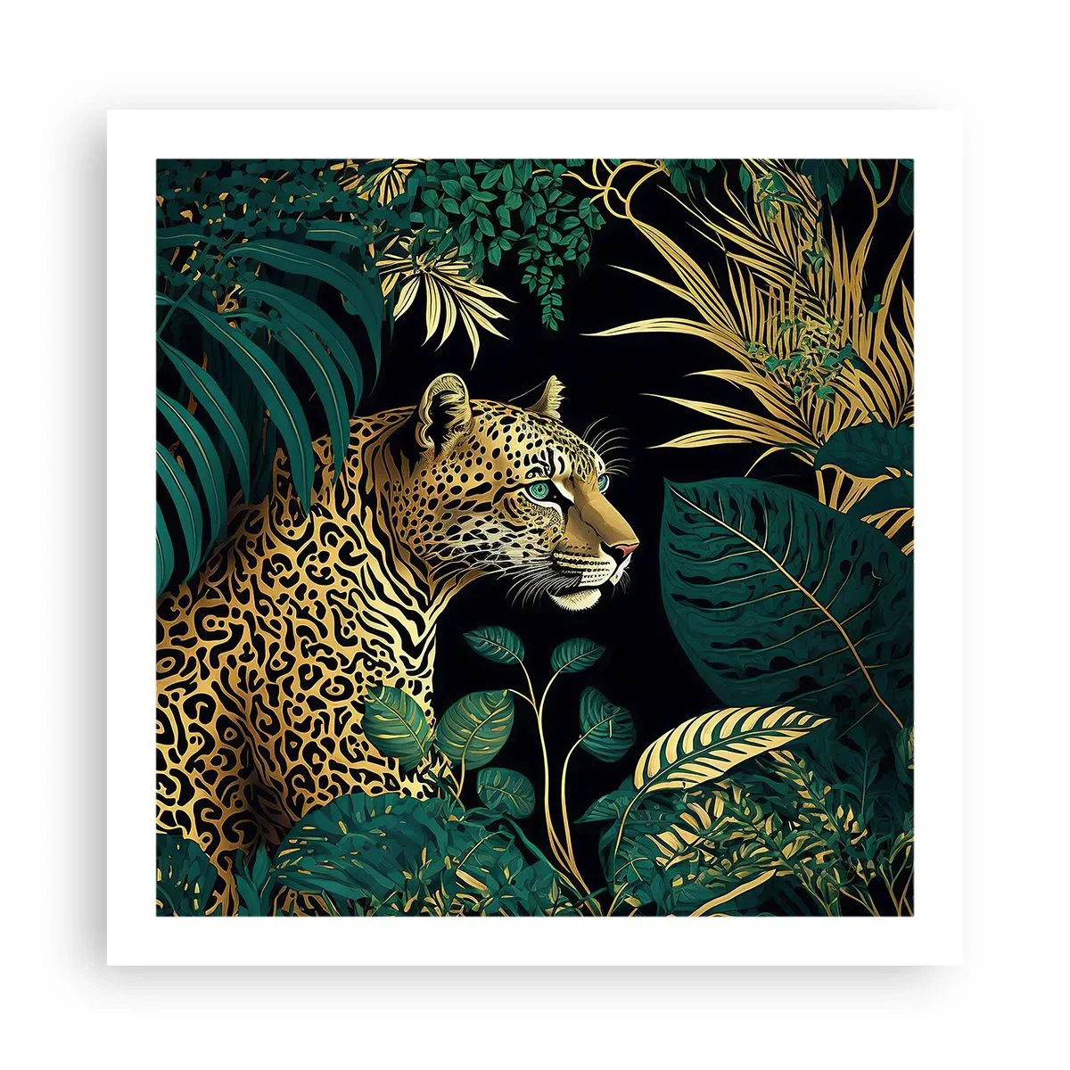 Poster - Een gastheer in de jungle - 60x60 cm
