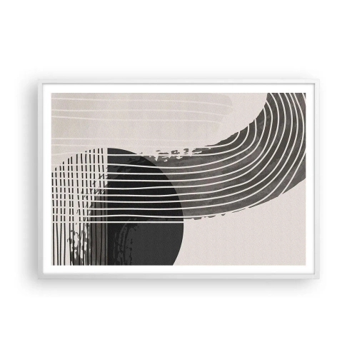 Poster in een witte lijst - Daar en terug - 100x70 cm