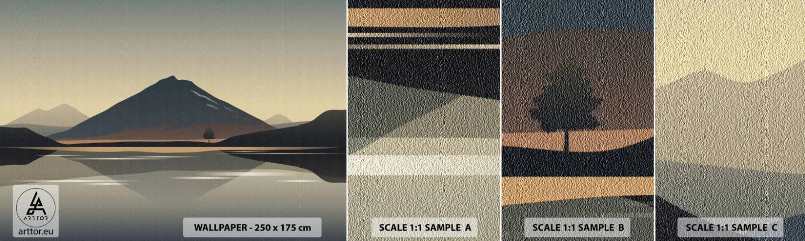 Fotobehang Staaltje Standard Eco - Spiegelreflectie - Ijsberg, Deel, Landschap - 100x30 cm