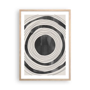 Een poster in een licht eiken lijst - Precies op het punt - 50x70 cm