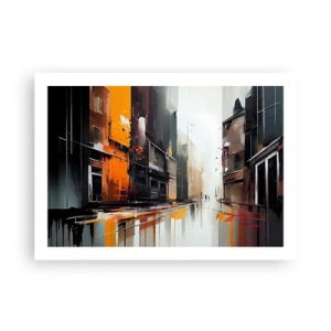 Poster - Regenachtige dag - 70x50 cm