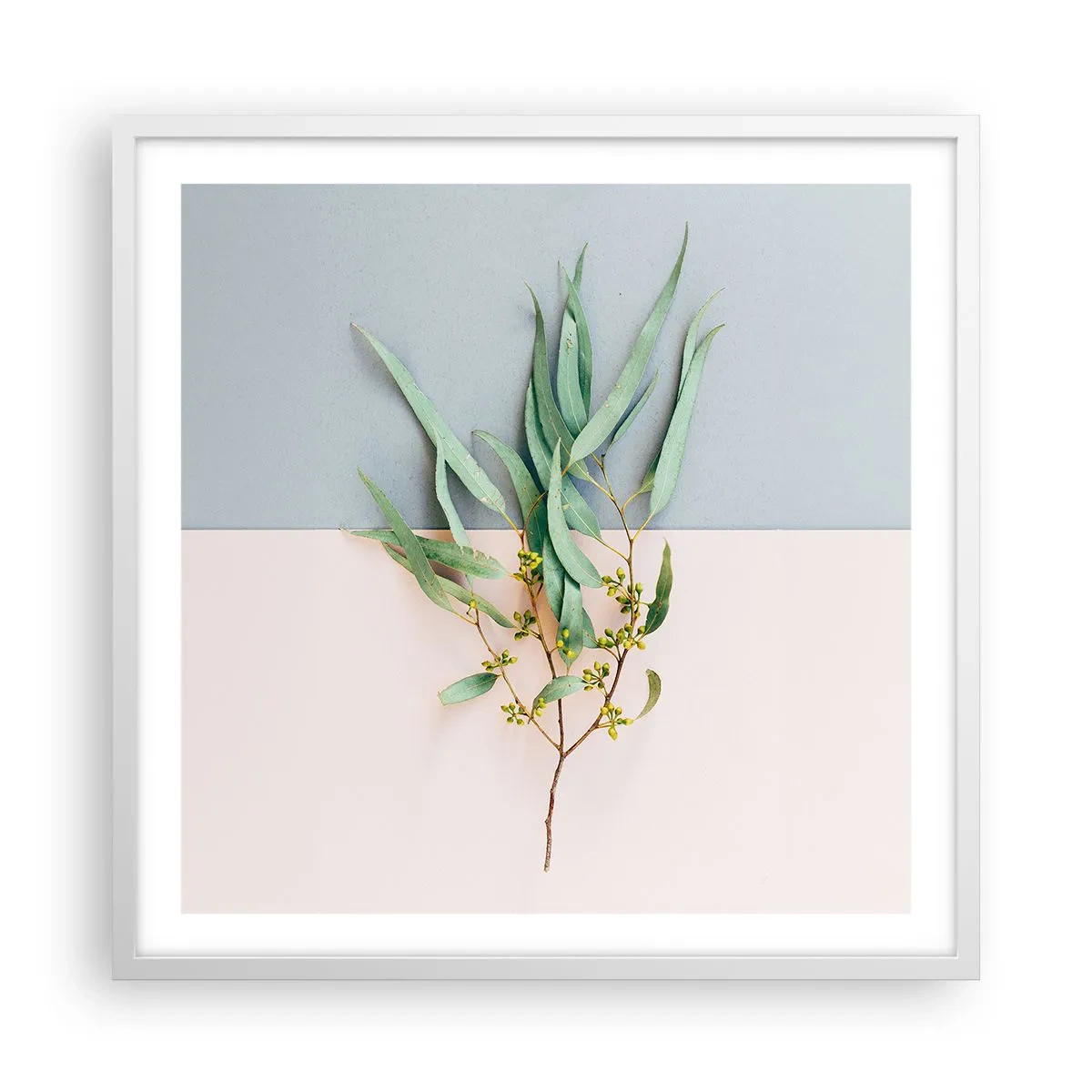 Poster in een witte lijst - Subtiliteit in pastelkleuren - 60x60 cm