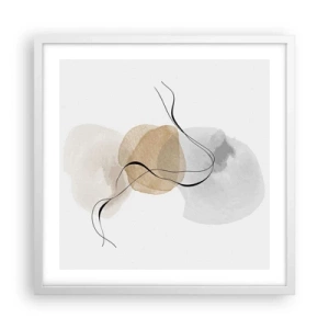 Poster in een witte lijst - Lucht kralen - 50x50 cm