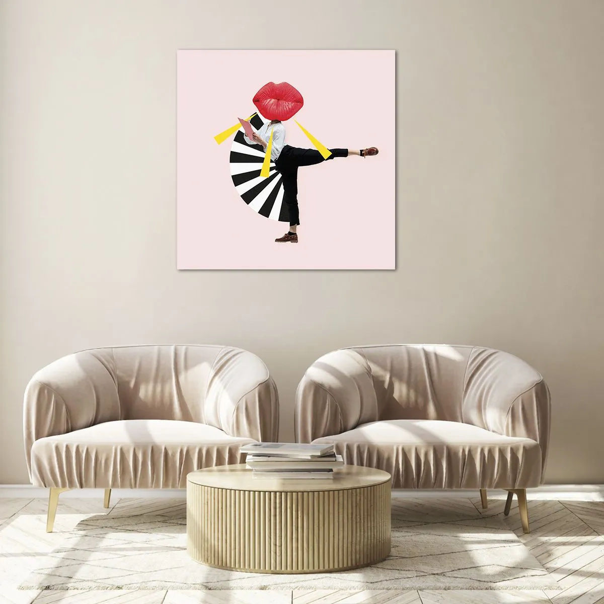 Schilderen op glas - Surrealistische pop-art - 70x70 cm