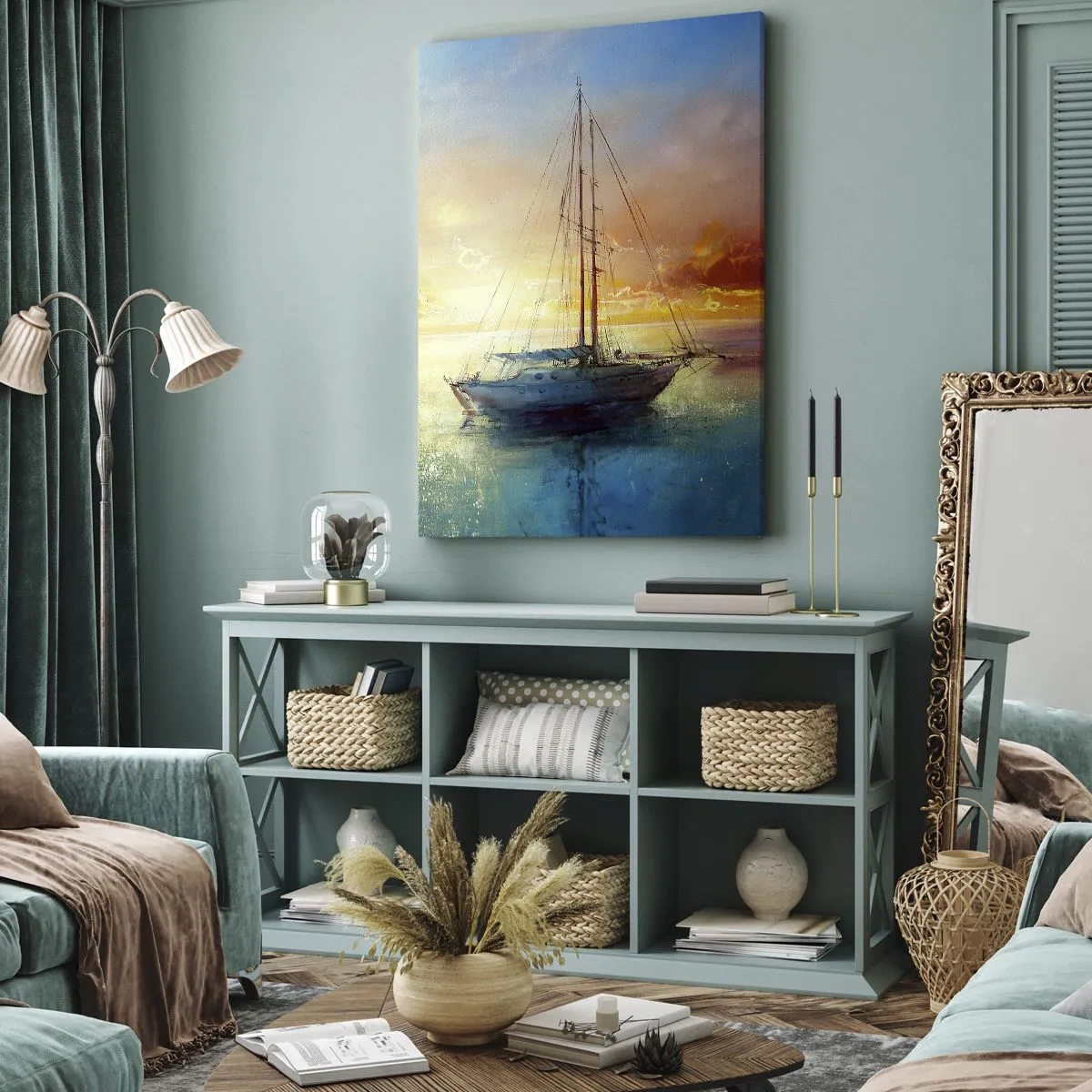 Schilderen op canvas - In een gouden baai - 50x70 cm
