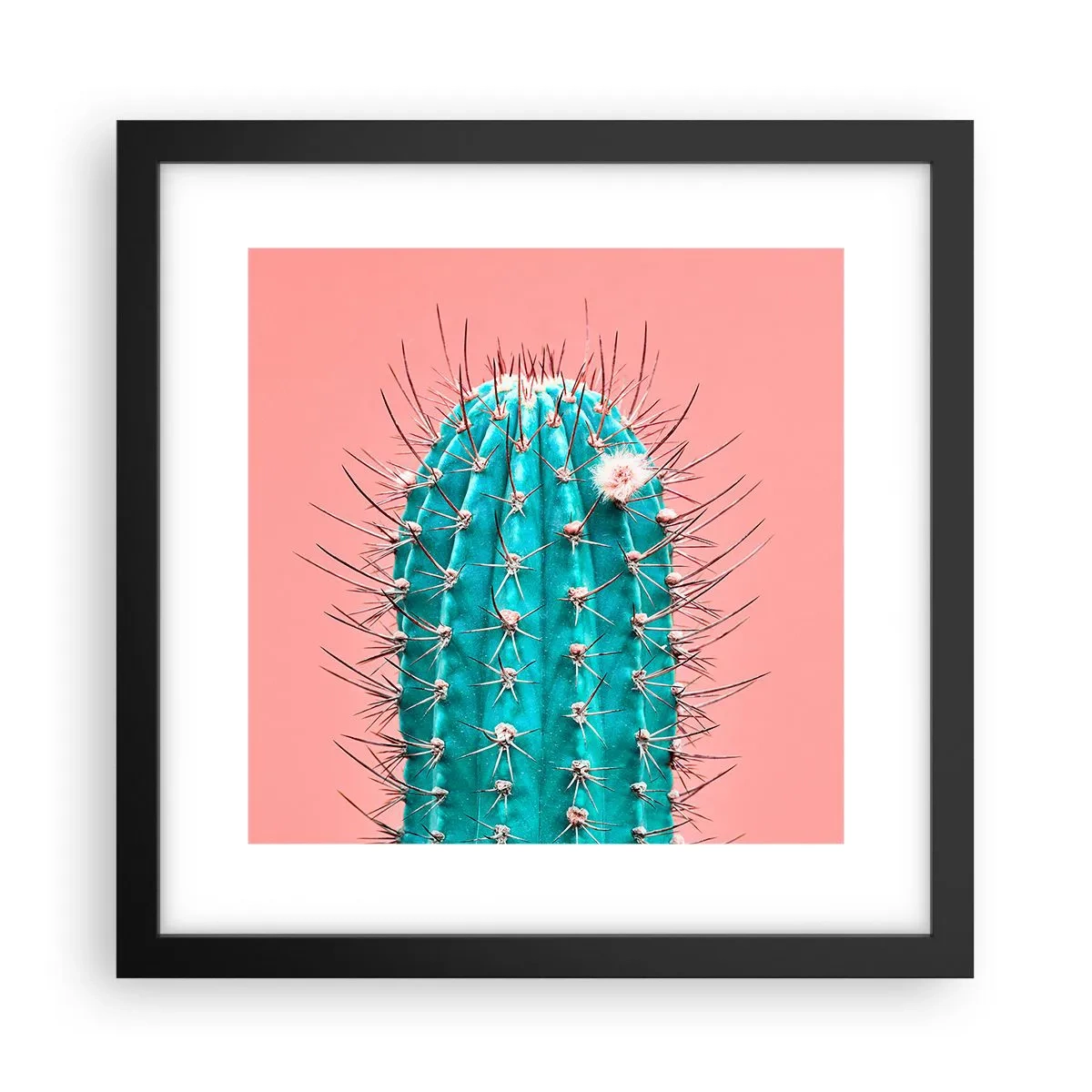 Poster in een zwarte lijst - Kijk gewoon - 30x30 cm