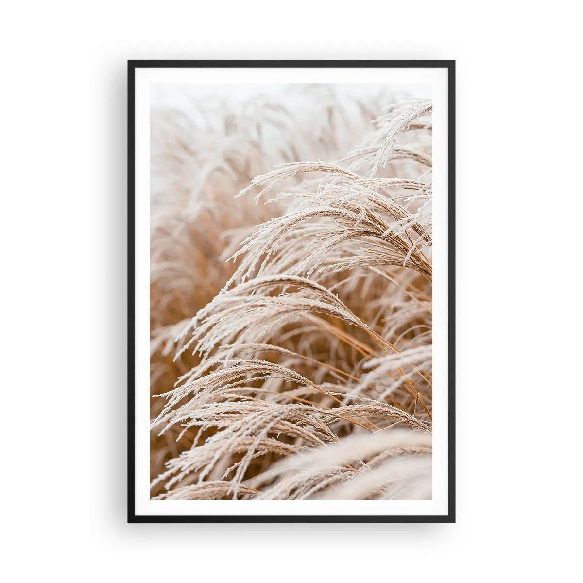 Poster in een zwarte lijst - Buig je neer voor de herfstzon - 70x100 cm