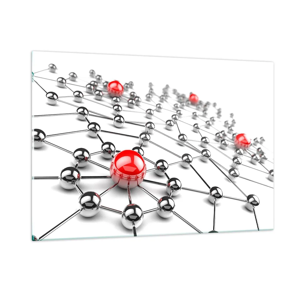 Schilderen op glas - Zilverachtig web - 120x80 cm