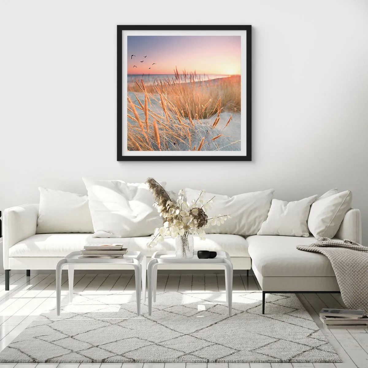 Poster in een zwarte lijst - Het Baltische slaapliedje - 40x40 cm