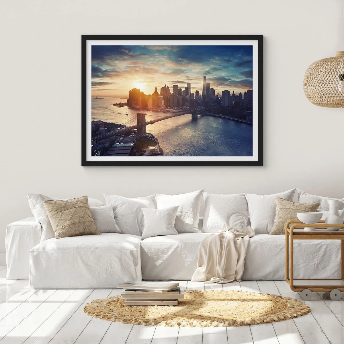 Poster in een zwarte lijst - Westers cultuurmonument - 91x61 cm