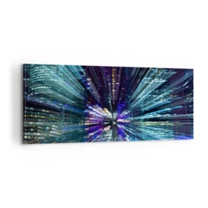 Schilderen op canvas - Overgang naar hyperspace - 100x40 cm