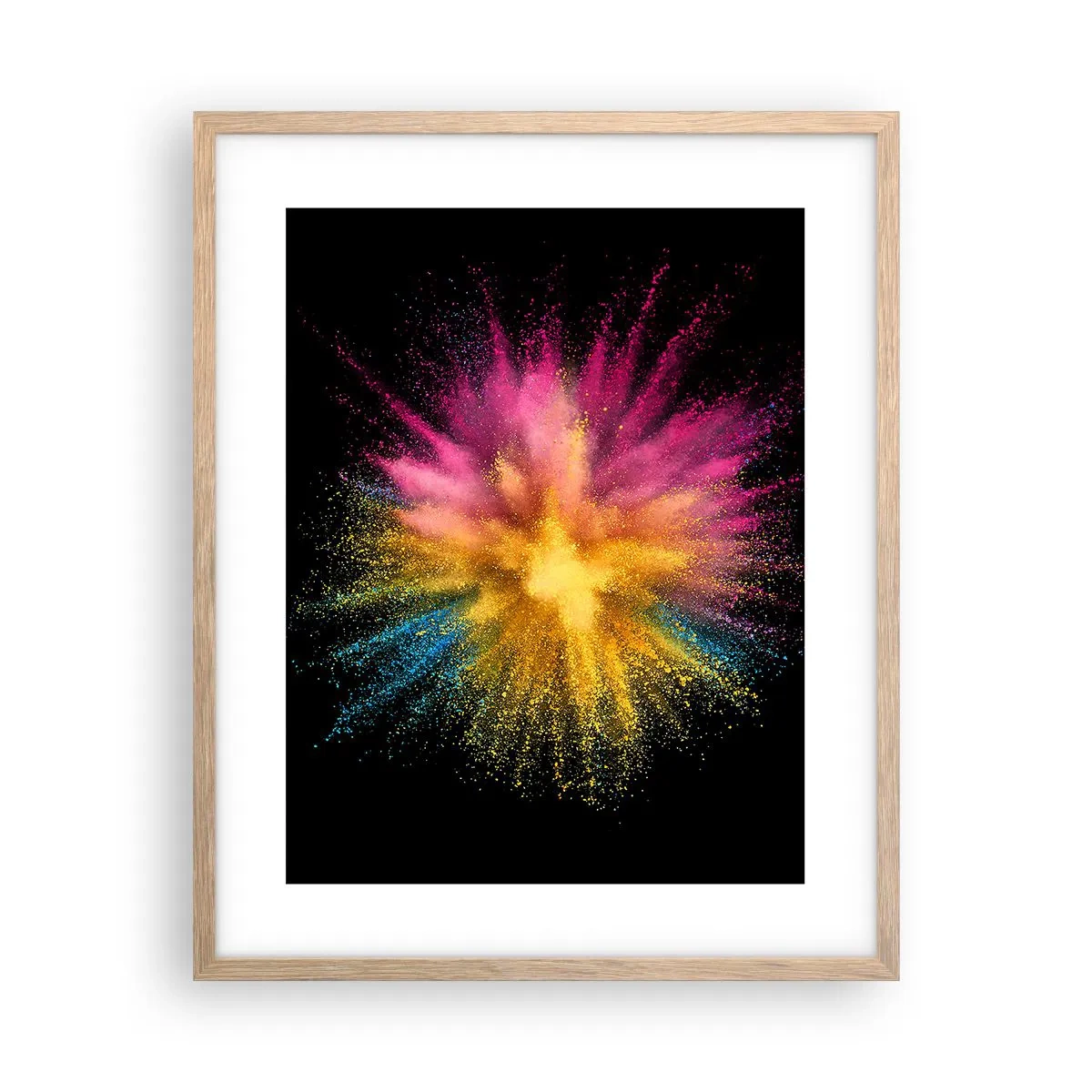 Een poster in een licht eiken lijst - De geboorte van kleuren - 40x50 cm