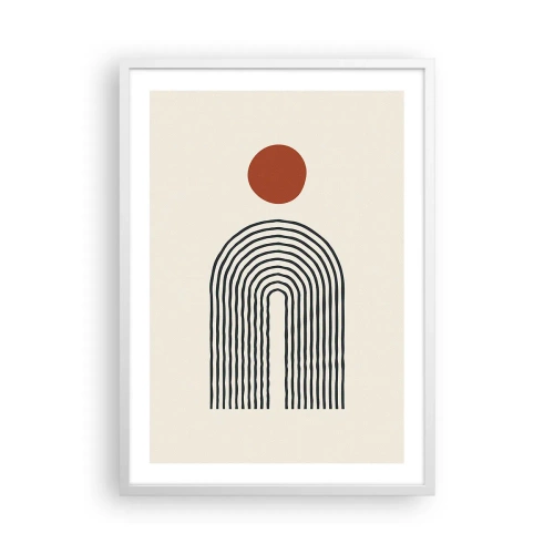 Poster in een witte lijst - Magnetisme van vormen en kleuren - 50x70 cm