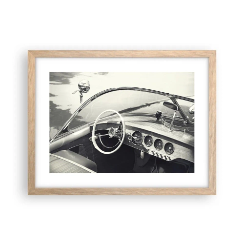 Een poster in een licht eiken lijst - Weer voor de rijken - 40x30 cm