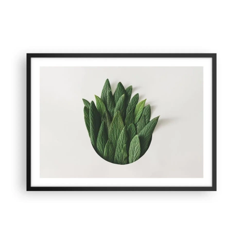 Poster in een zwarte lijst - Ongebreidelde nieuwsgierigheid - 70x50 cm
