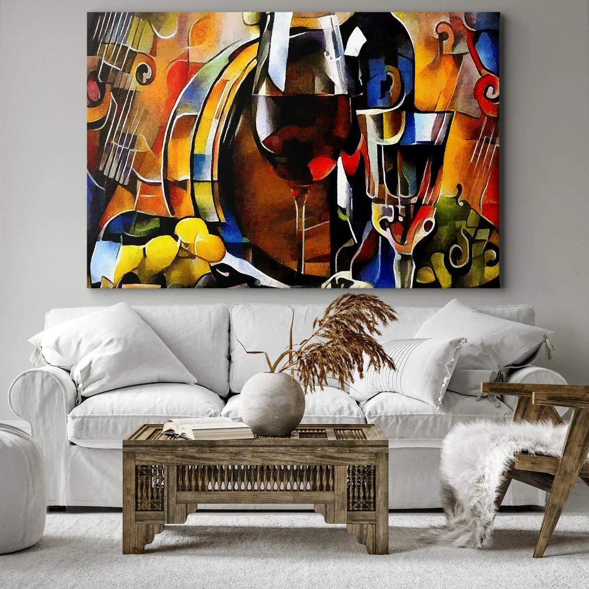 Schilderen op canvas - En de wereld krijgt kleuren - 120x80 cm