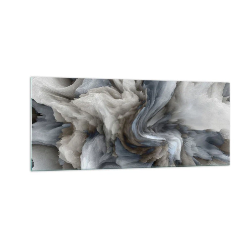 Schilderen op glas - Steen en bloem - 100x40 cm
