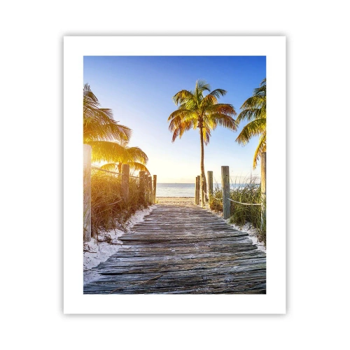 Poster - Rechtstreeks naar het paradijs - 40x50 cm