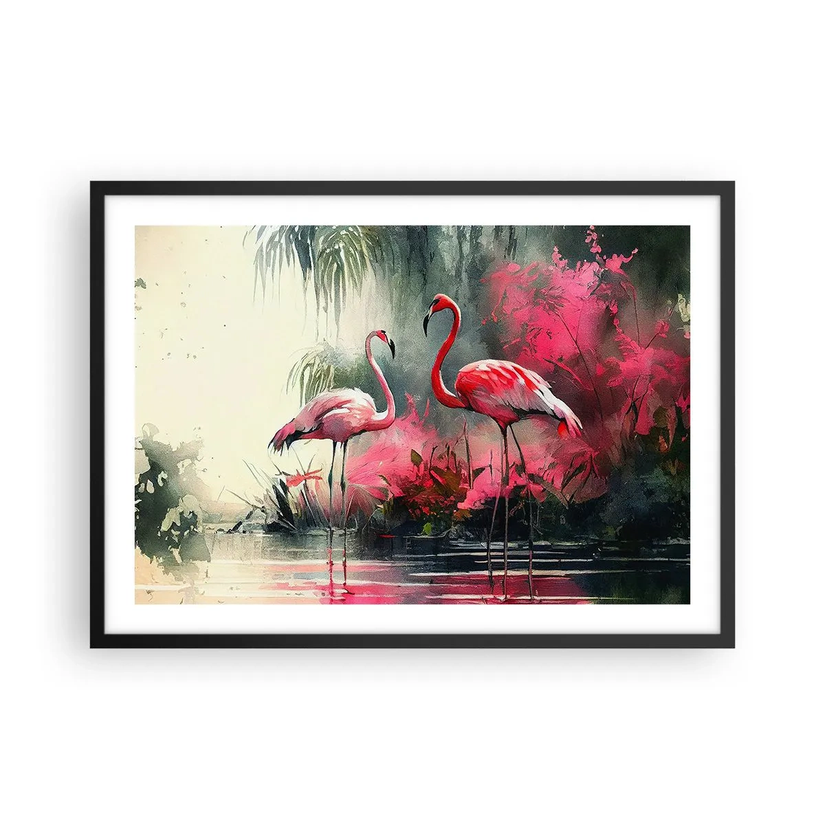 Poster in een zwarte lijst - Een les in natuurlijke gratie - 70x50 cm