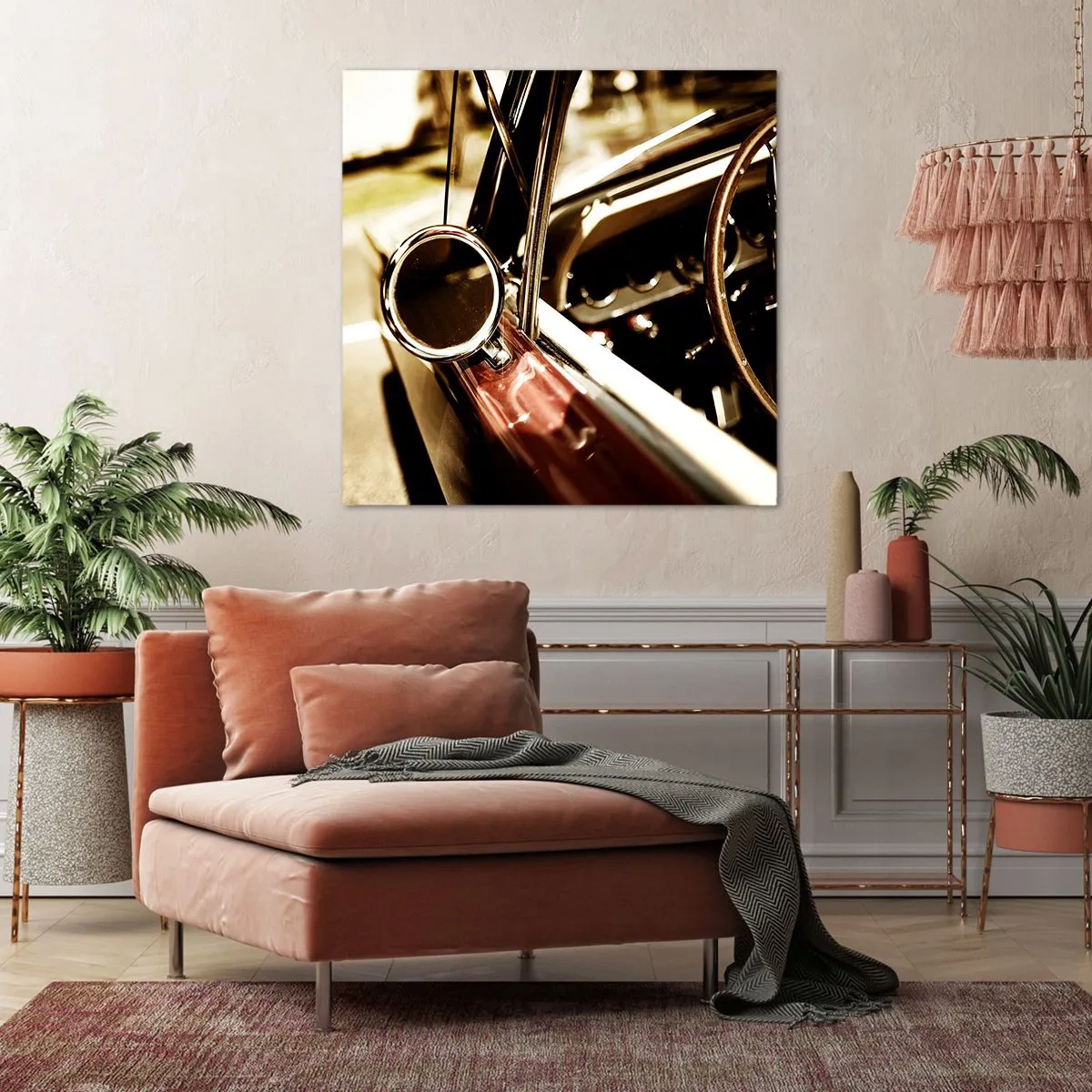 Schilderen op canvas - Een auto met een ziel - 70x70 cm