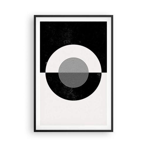 Poster in een zwarte lijst - Harmonie in zwart-wit - 61x91 cm