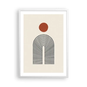 Poster in een witte lijst - Magnetisme van vormen en kleuren - 50x70 cm