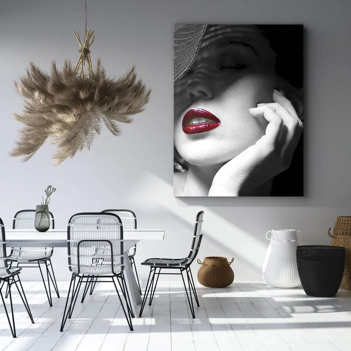 Schilderen op canvas - Een studie in scharlaken - 50x70 cm