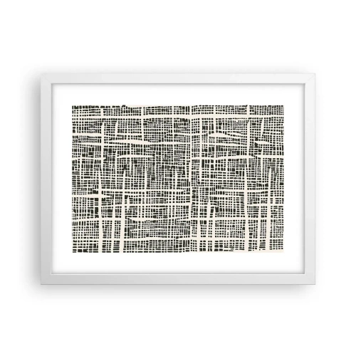 Poster in een witte lijst - Geweven compositie - 40x30 cm