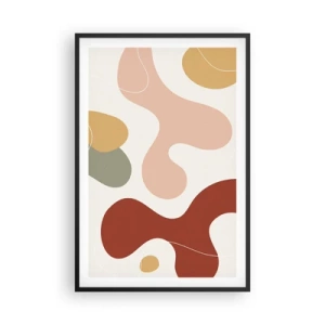 Poster in een zwarte lijst - Kronkels of krullen? - 61x91 cm