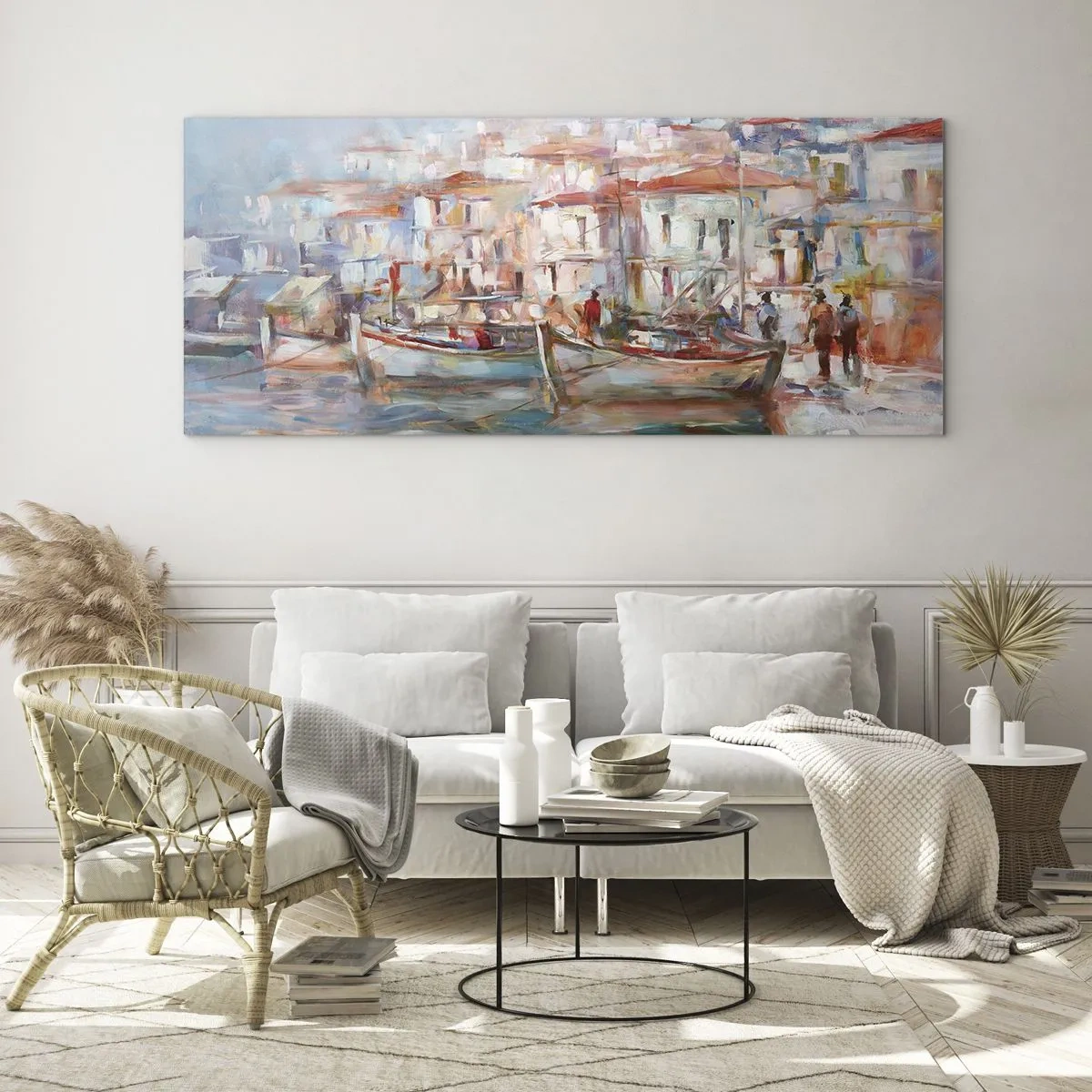 Schilderen op glas - Pastel vakantie - 100x40 cm