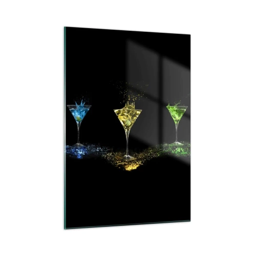 Schilderen op glas - Kleuren van vreugde in kristalglas - 50x70 cm
