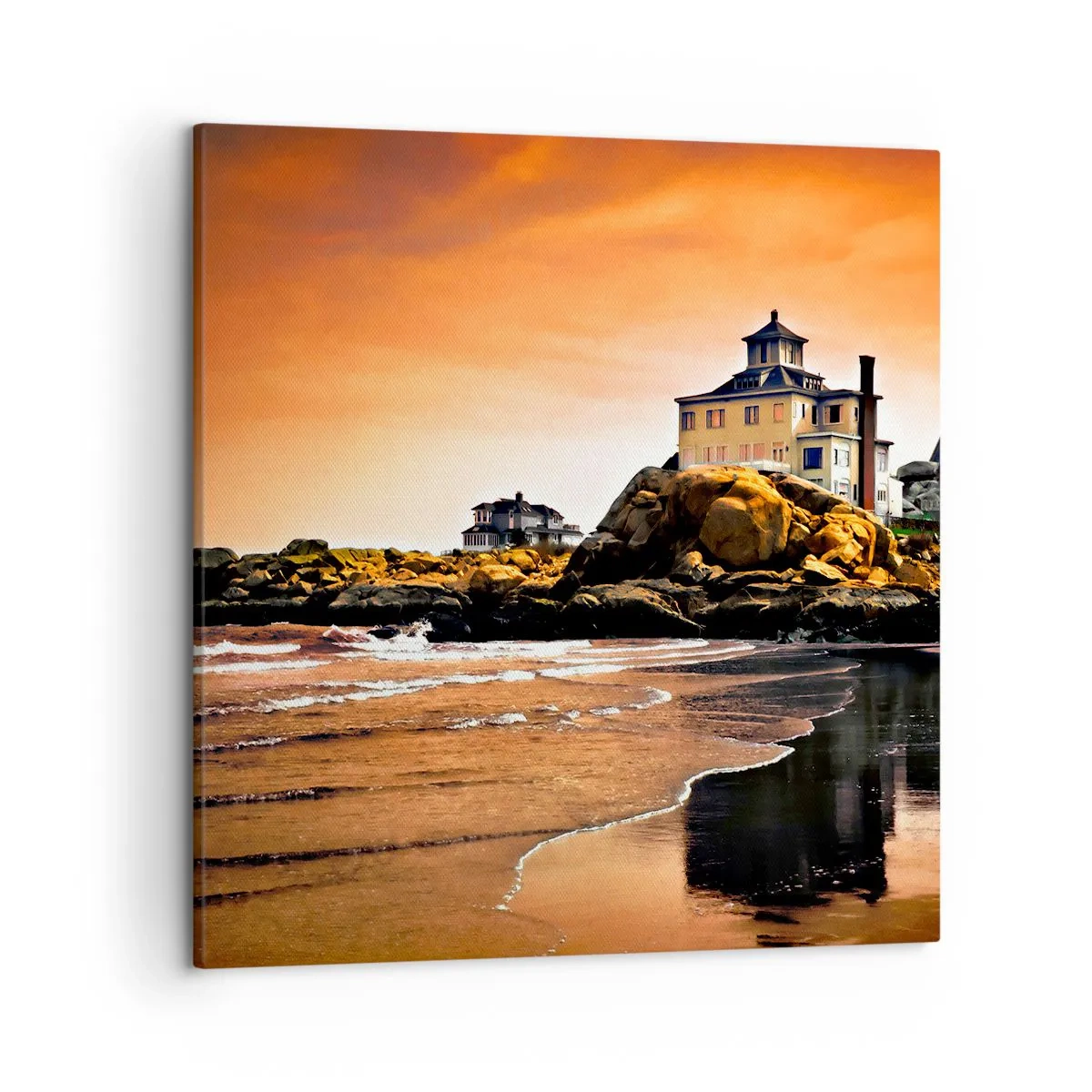 Schilderen op canvas - Westkust elegantie - 50x50 cm