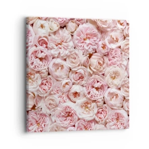 Schilderen op canvas - Een bed van rozen - 30x30 cm