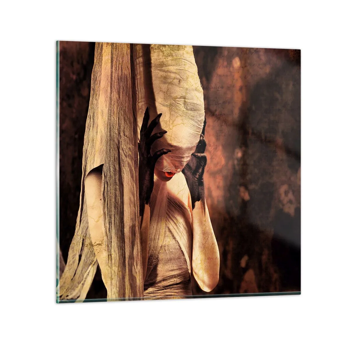 Schilderen op glas - Tussen goed en kwaad - 70x70 cm