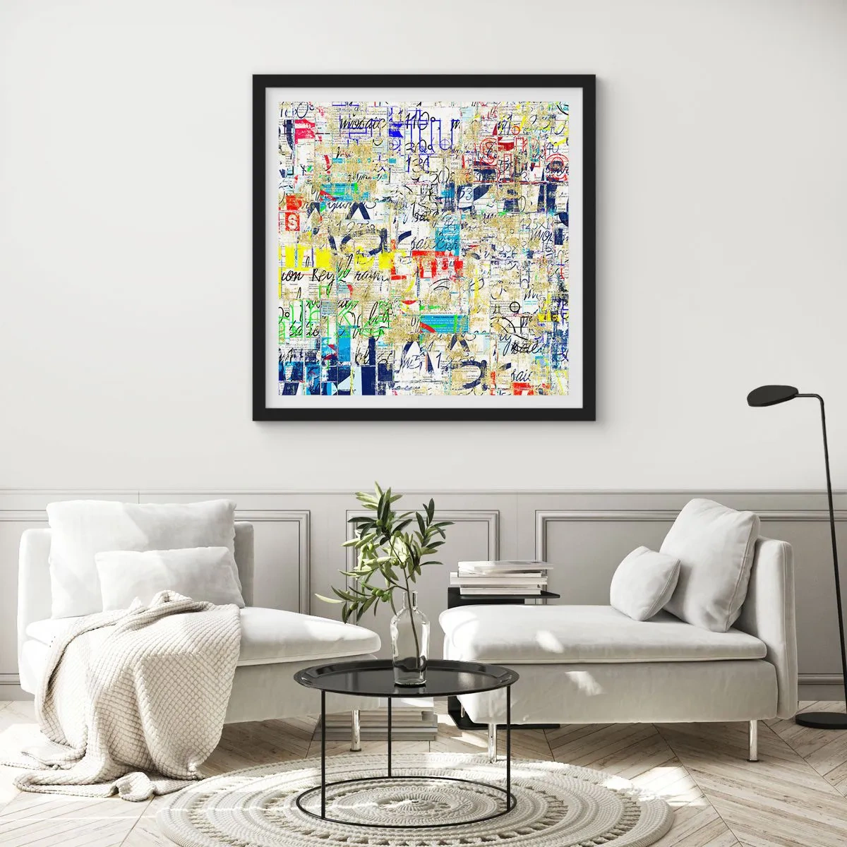 Poster in een zwarte lijst - Het is gewoon een lust voor het oog - 60x60 cm